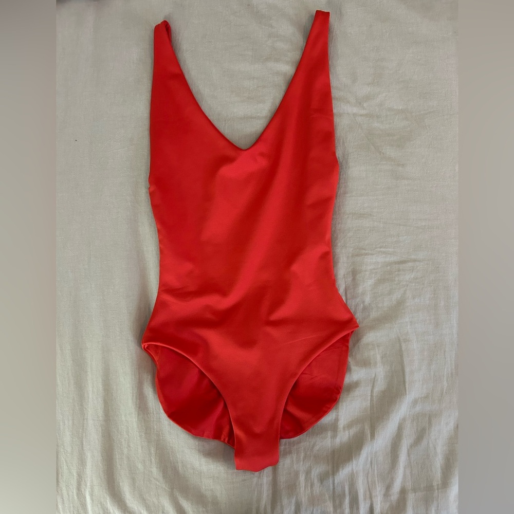 Elegant Red One-Piece Swimsuit